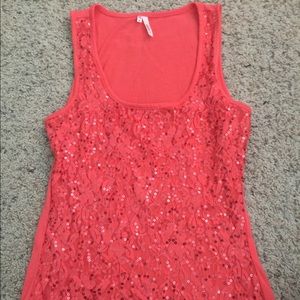 Sequin sparkly tank top